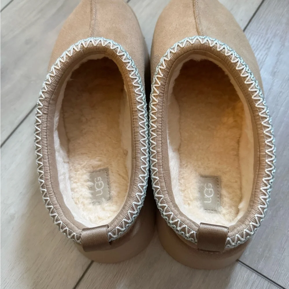UGG Beige Suede Slip-Ons - Picture 2 of 4